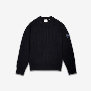 Ribbed Patch Knit - Marine